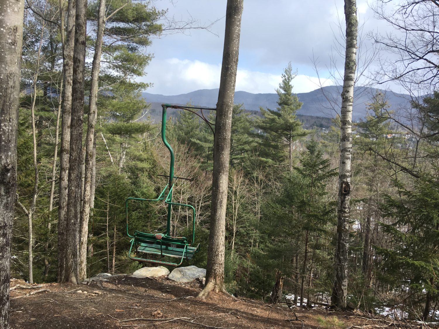 Ski lift chair at Cady Hill in Stowe.